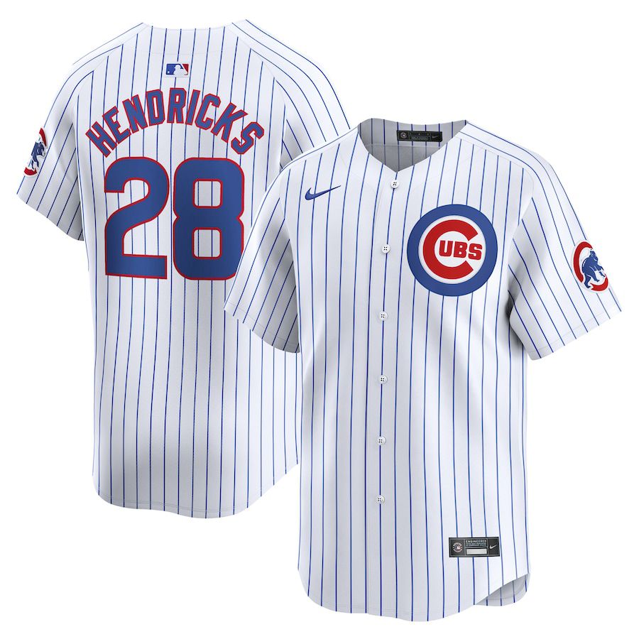 Men Chicago Cubs 28 Kyle Hendricks Nike White Home Limited Player MLB Jersey